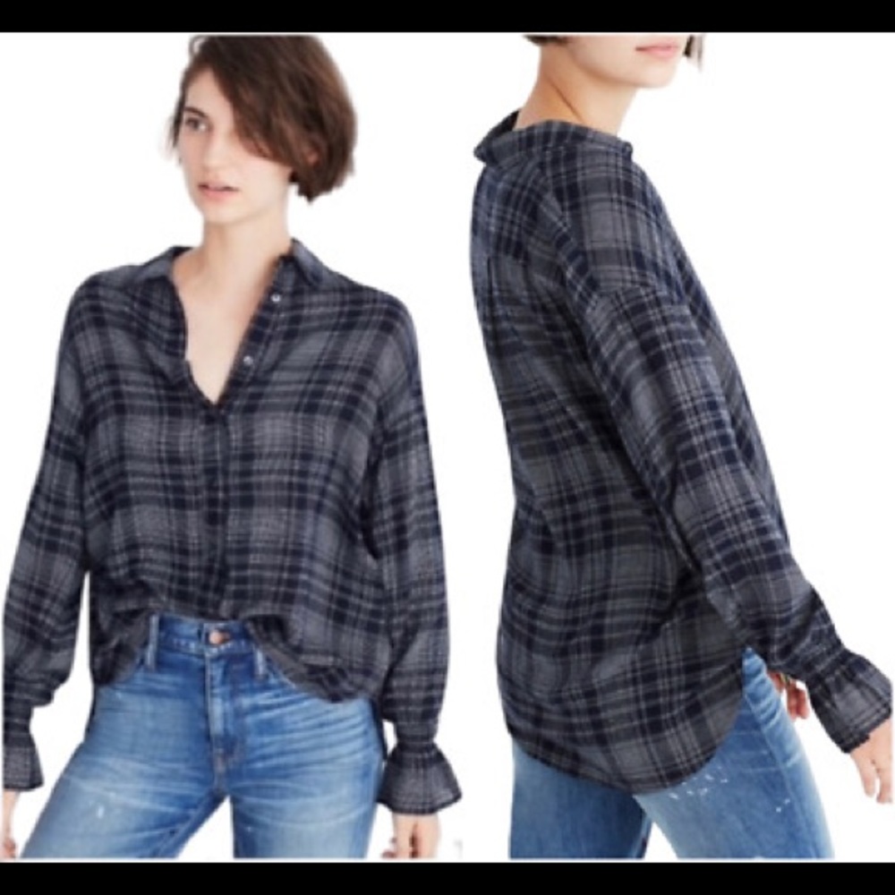 NWT Madewell plaid shirt